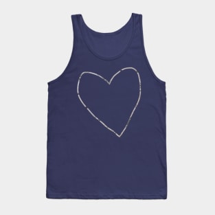 Grey Heart Line Tank Top